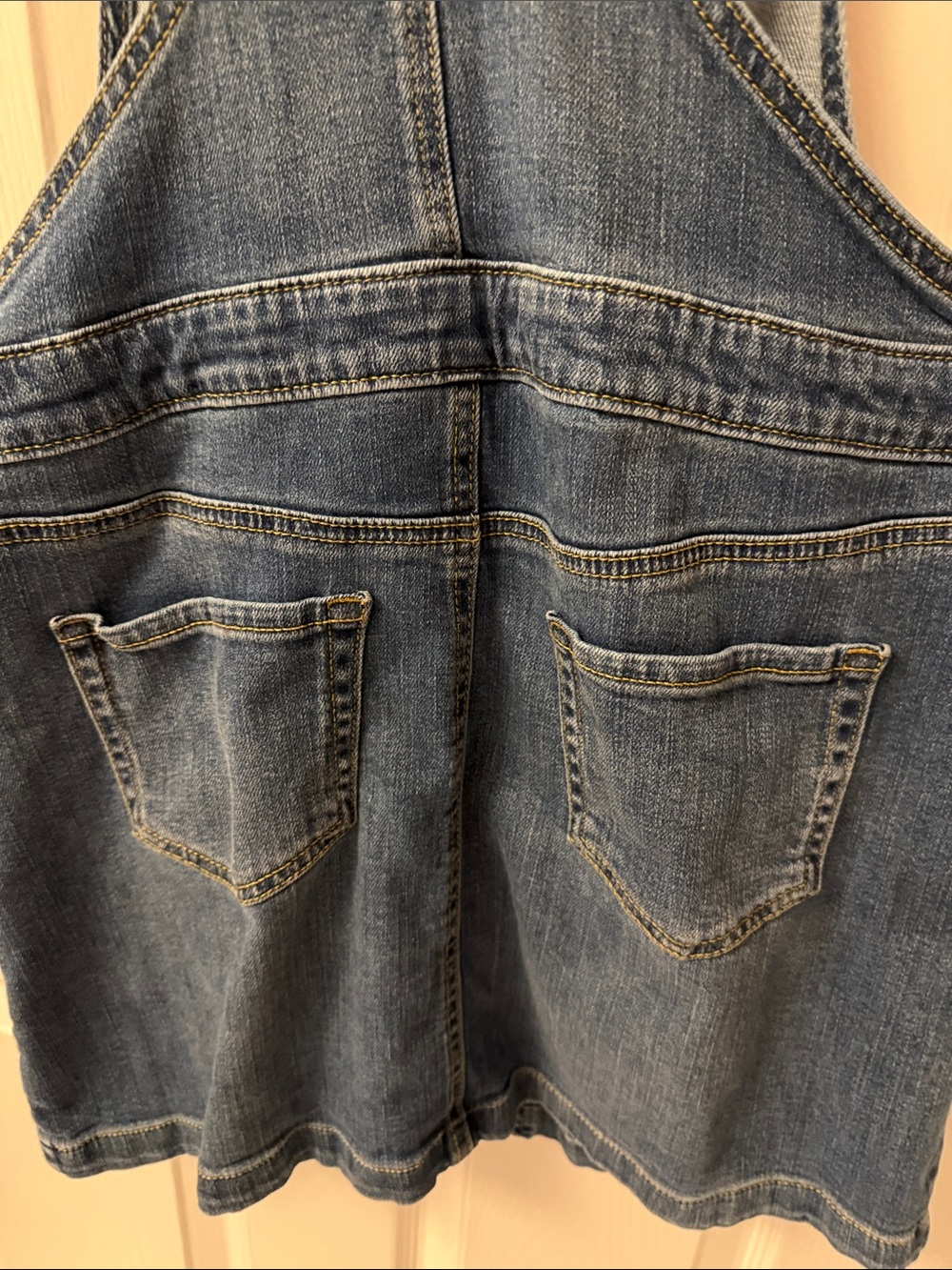 Cat & Jack Denim Overall Dress in Blue - Picture 3 of 5